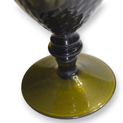 Empoli Vintage Dark Olive Green Glass Jug - Green