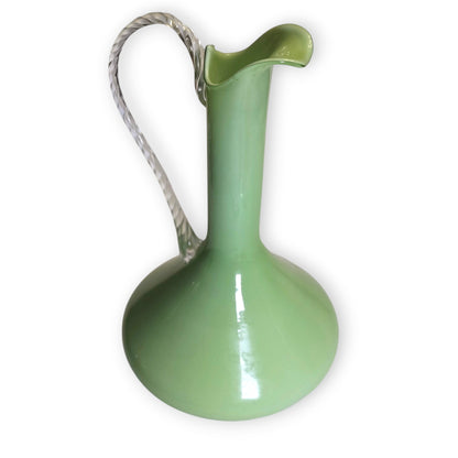 Empoli Vintage Sage green Colour Glass Jug - Green