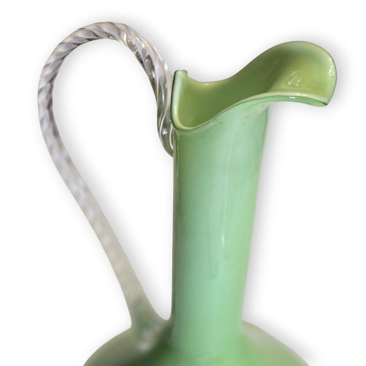 Empoli Vintage Sage green Colour Glass Jug - Green