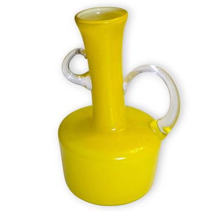 Empoli Vintage Lemon Yellow Glass Jug And Vase - Yellow
