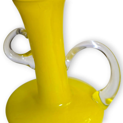 Empoli Vintage Lemon Yellow Glass Jug And Vase - Yellow