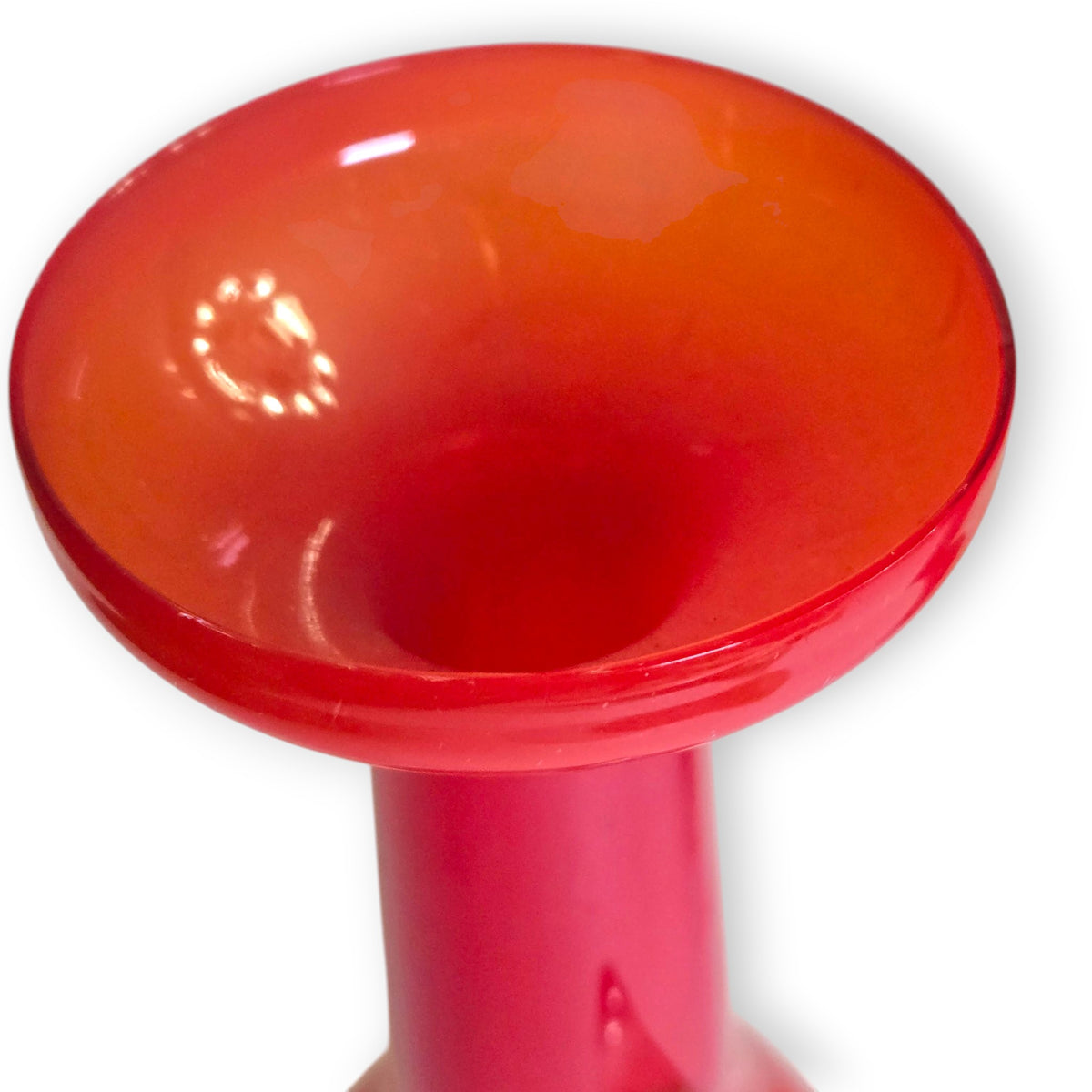 Empoli Vintage Glass Red Jug And Vase - Red