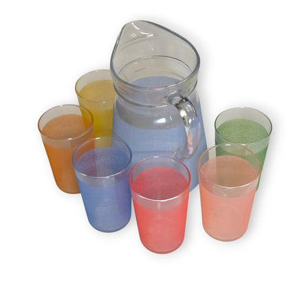 Blendo Multicolour Glass Water Set - Multi
